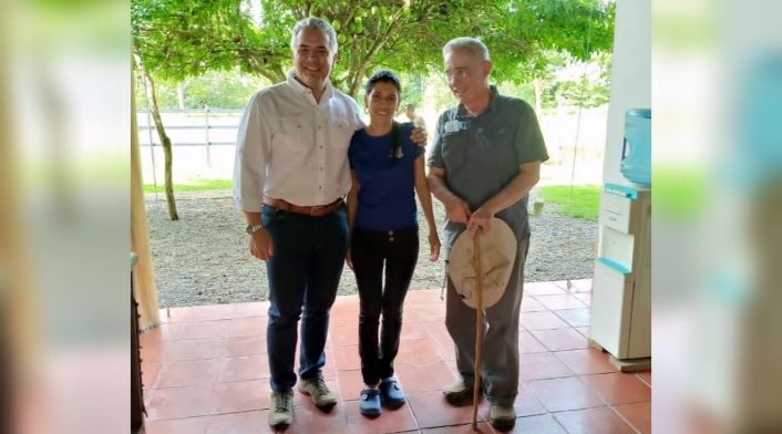 Presidente Iván Duque y el expresidente Álvaro Uribe Vélez