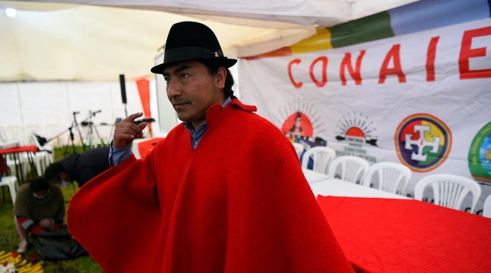 Leonidas Iza, líder indígena ecuatoriano Leonidas Iza, líder indígena ecuatoriano