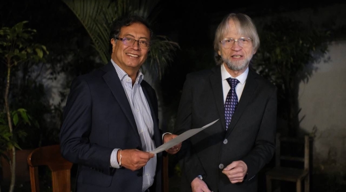 Antanas Mockus y Gustavo Petro