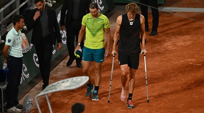 Rafael Nadal y Alexander Zverev Rafael Nadal y Alexander Zverev