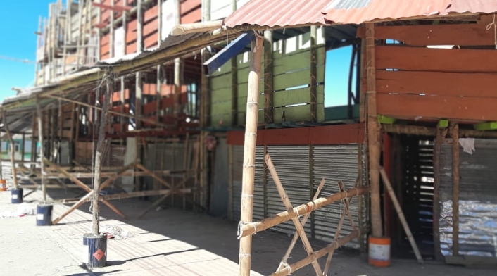 Gradas colapsadas en El Espinal