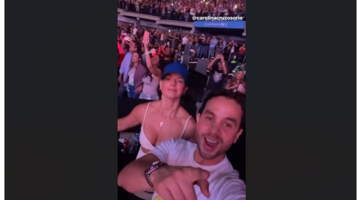 Carolina Cruz en el concierto de Wisin y Yandel