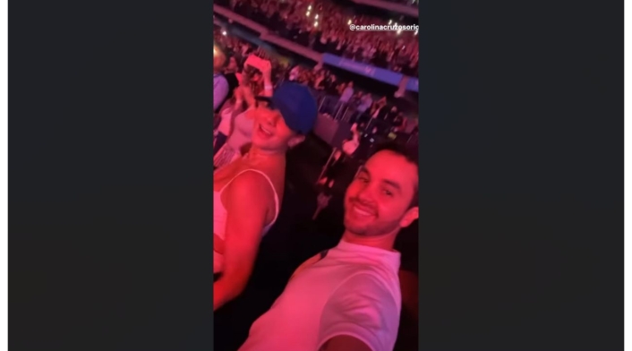 Carolina Cruz en el concierto de Wisin y Yandel