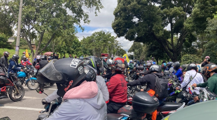 Protesta de los motociclistas