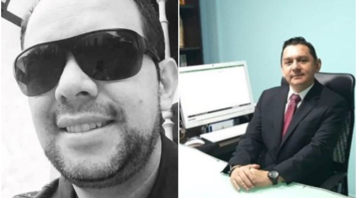 Andres Varona (derecha) fue asesinado en su despacho, contiguo a la Notaría 76.