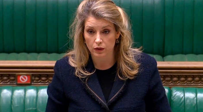 Penny Mordaunt, secretaria de Estado de Comercio Exterior de Reino Unido