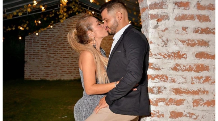 Sandra Barrios y su pareja Sandra Barrios y su pareja