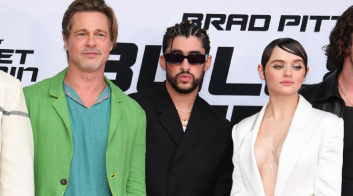 Actores de Bullet Train: Brad Pitt, Bad Bunny y Joey King Actores de Bullet Train: Brad Pitt, Bad Bunny y Joey King