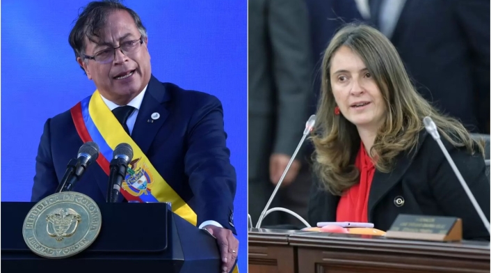 Gustavo Petro y Paloma Valencia