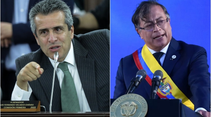 Luis Fernando Velasco y Gustavo Petro