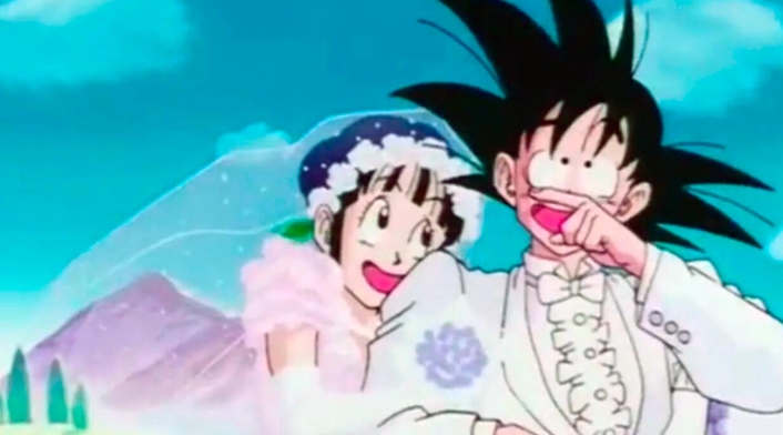 Boda de Gokú con Milk