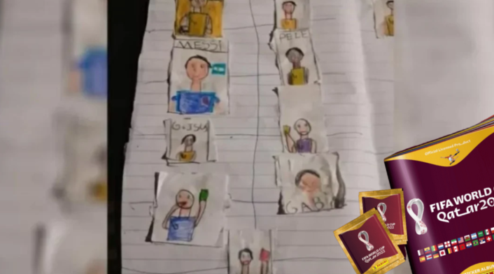 Niño recrea su propio álbum del mundial Niño recrea su propio álbum del mundial