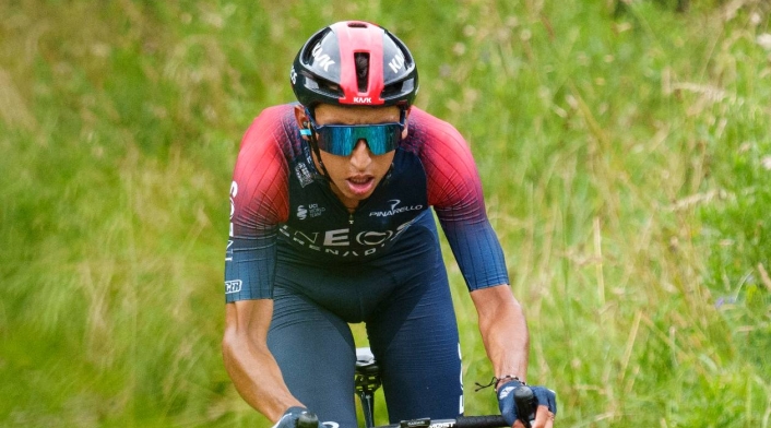 Tour de Francia: Egan reveló los objetivos que tiene con la carrera Egan Bernal en una etapa del Tour de Dinamarca