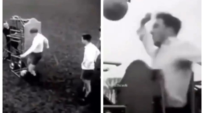 Entreno de futbolistas en 1950 Entreno de futbolistas en 1950