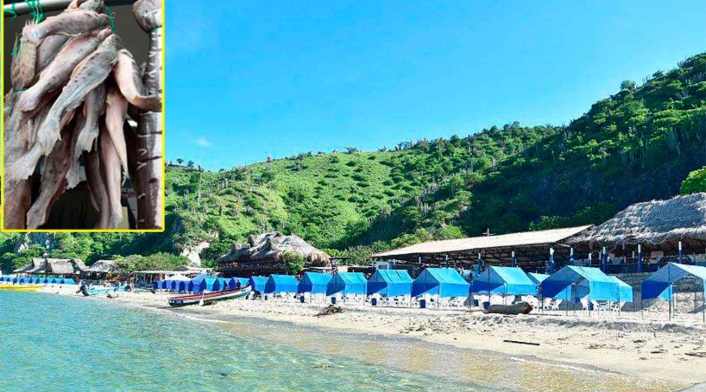 Playa Blanca es una zona muy popular en Barú Estafan a turistas en Playa Blanca con precio de mojarras