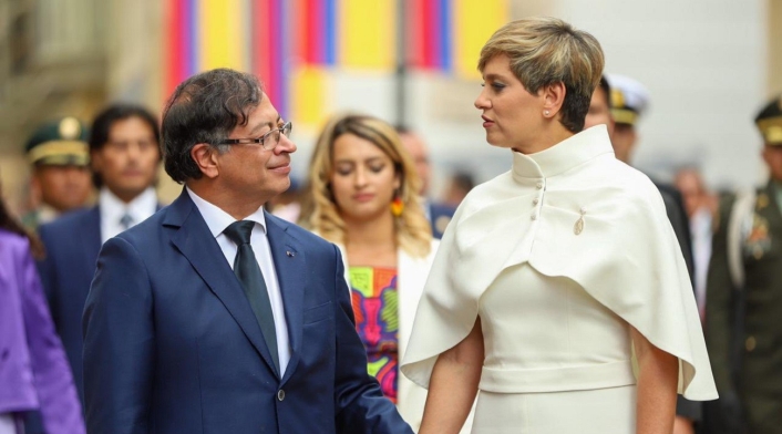Gustavo Petro y Verónica Alcocer Gustavo Petro y Verónica Alcocer