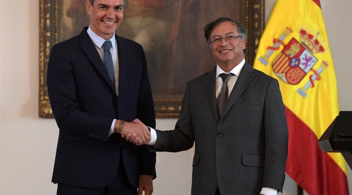 Pedro Sánchez y Gustavo Petro