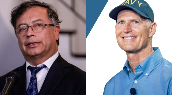 Gustavo Petro y Rick Scott Gustavo Petro y Rick Scott