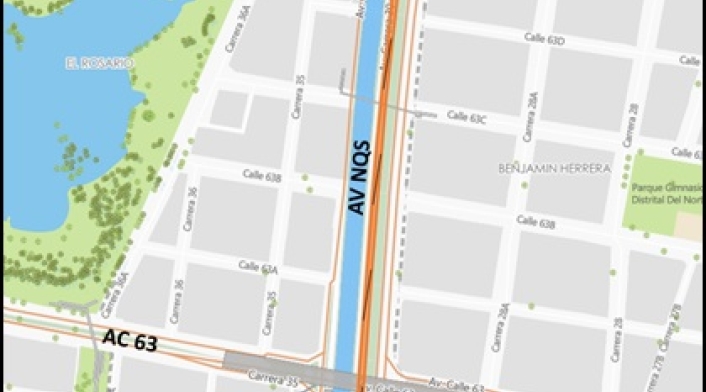 Cierre vial en la NQS con calle 63