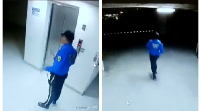 Fantasma hablando con un vigilante Fantasma hablando con un vigilante