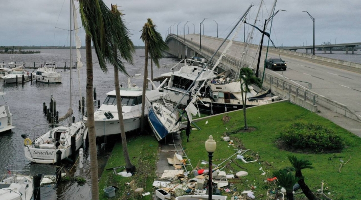 Paso del huracán Ian por Florida