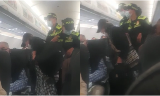 Pasajera retrasó vuelo en El Dorado- le pegó a tripulante y hasta le llegó la Policía