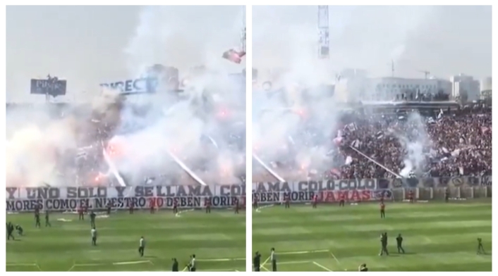 Video: colapso del techo de una tribuna en el estadio Monumental de Chile Video: colapso del techo de una tribuna en el estadio Monumental de Chile
