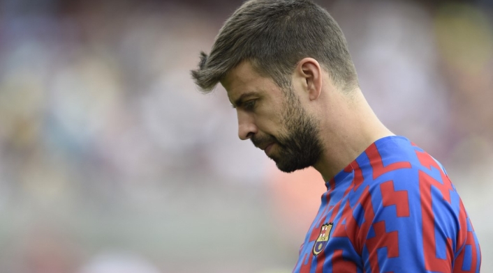 Gerard Piqué en un partido del FC Barcelona en la liga española