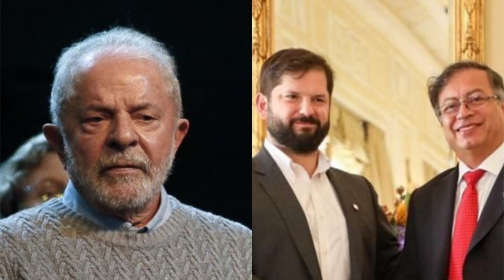 Lula da Silva, Gabriel Boric y Gustavo Petro Lula da Silva, Gabriel Boric y Gustavo Petro