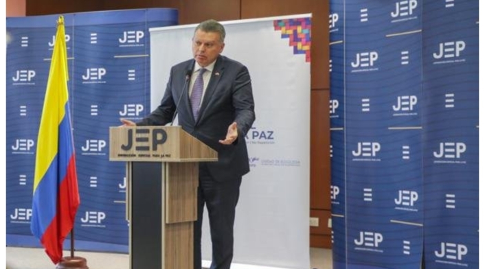 Eric Mayoraz, embajador de Suiza, sobre la paz en Colombia Eric Mayoraz en la JEP