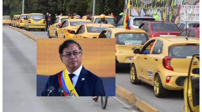 Gustavo Petro y taxistas Gustavo Petro y taxistas