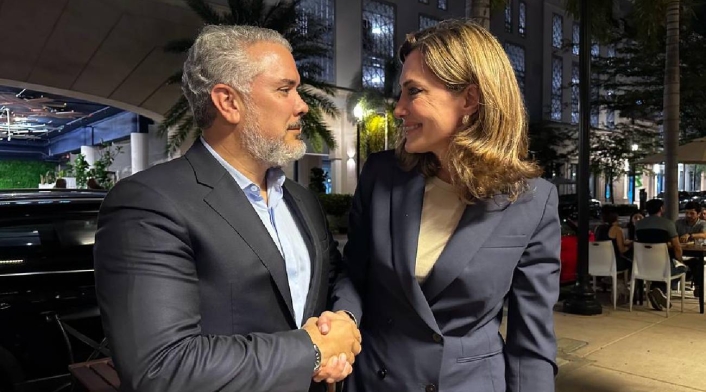 Iván Duque y María Elvira Salazar Iván Duque y María Elvira Salazar
