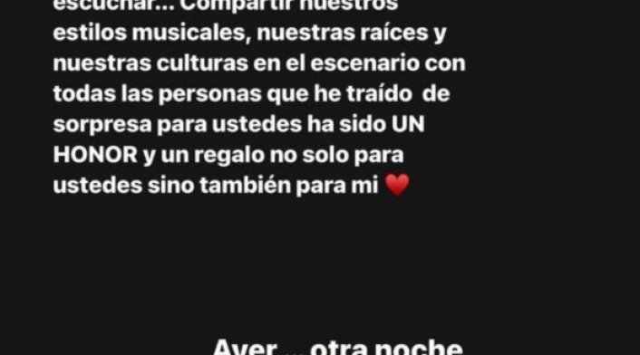 Captura de pantalla Karol G y Grupo Firme