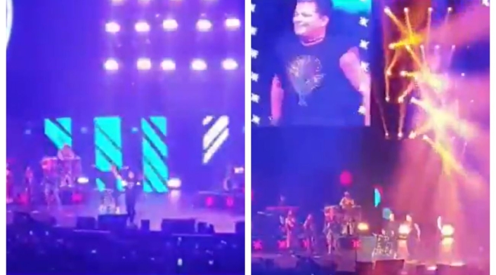 Rigoberto Urán en conicerto de Carlos Vives Rigoberto Urán en conicerto de Carlos Vives