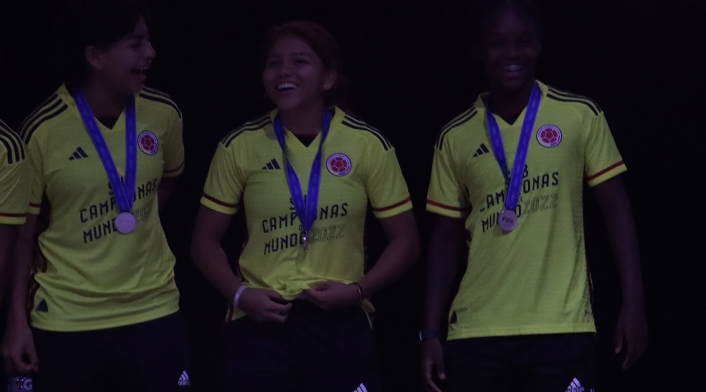 Recibimiento de la Selección Colombia Femenina sub 17