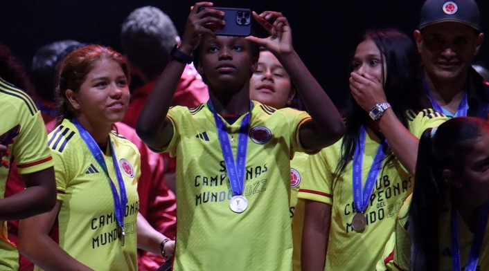 Recibimiento de la Selección Colombia Femenina sub 17