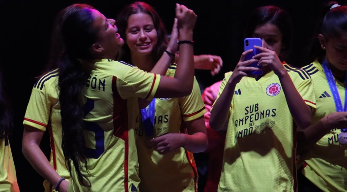 Recibimiento de la Selección Colombia Femenina sub 17