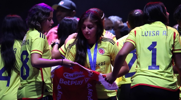 Recibimiento de la Selección Colombia Femenina sub 17