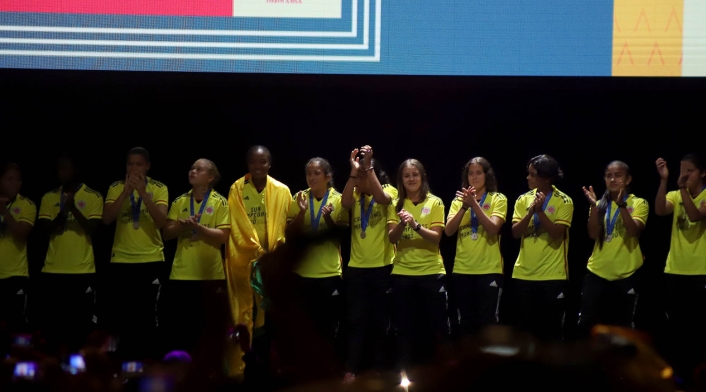 Recibimiento de la Selección Colombia Femenina sub 17