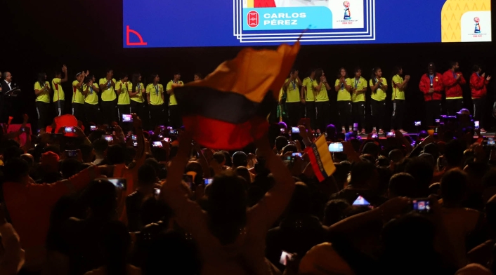 Recibimiento de la Selección Colombia Femenina sub 17