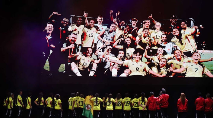 Recibimiento de la Selección Colombia Femenina sub 17