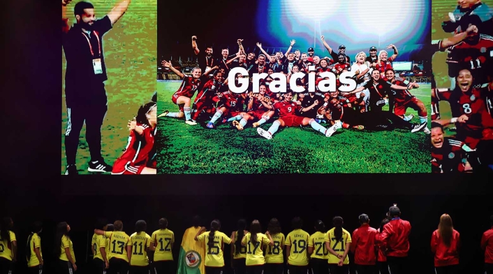 Recibimiento de la Selección Colombia Femenina sub 17