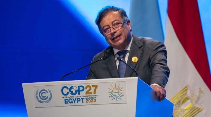 Presidente Gustavo Petro en Egipto durante la COP27.