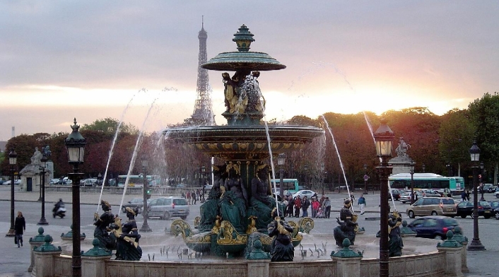 Plaza de la Concordia ubicada en París, Francia