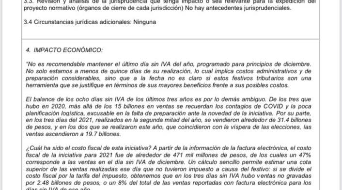 Decreto eliminación Día sin IVA Decreto eliminación Día sin IVA