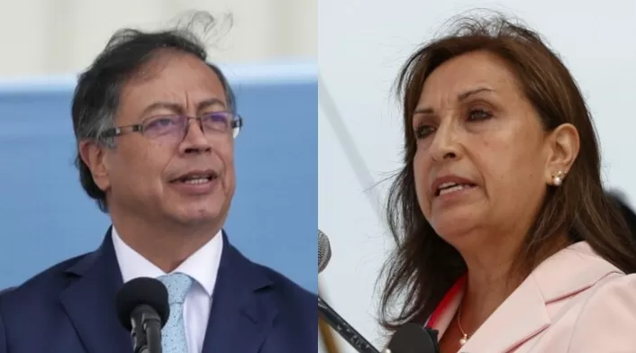 Dina Boluarte y Gustavo Petro Dina Boluarte y Gustavo Petro
