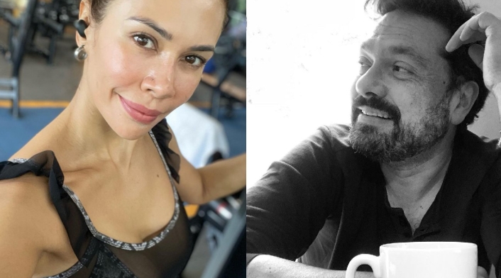 Actriz Martha Bolaños y Santiago Rodriguez
