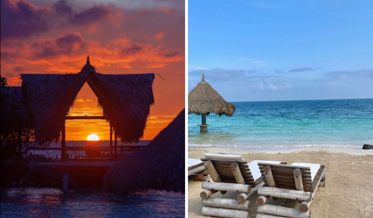 Las isla es una de los destinos paradísicos del caribe Isla Múcura, ubicada a 2 horas de Cartagena
