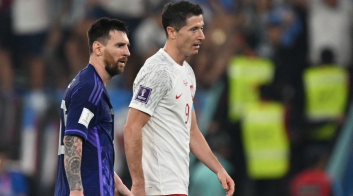 Lionel Messi y Robert Lewandowski Lionel Messi y Robert Lewandowski
