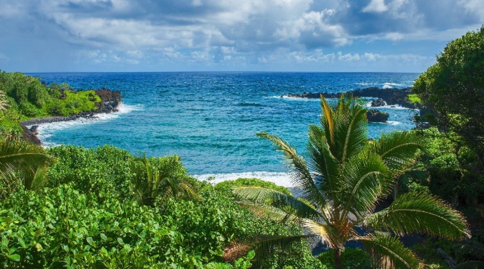 vista de la hermosa playa Maui